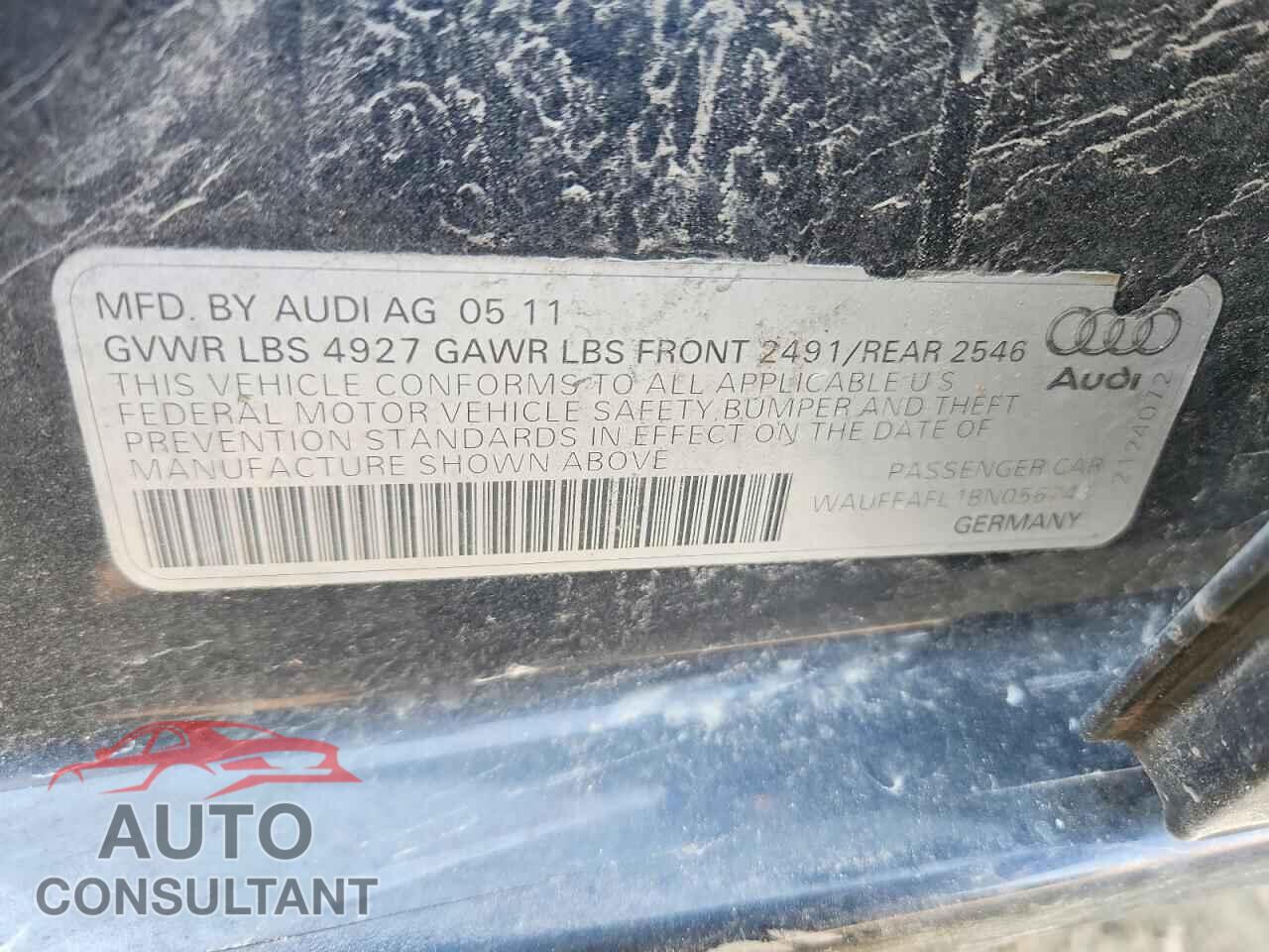 AUDI A4 2011 - WAUFFAFL1BN056743