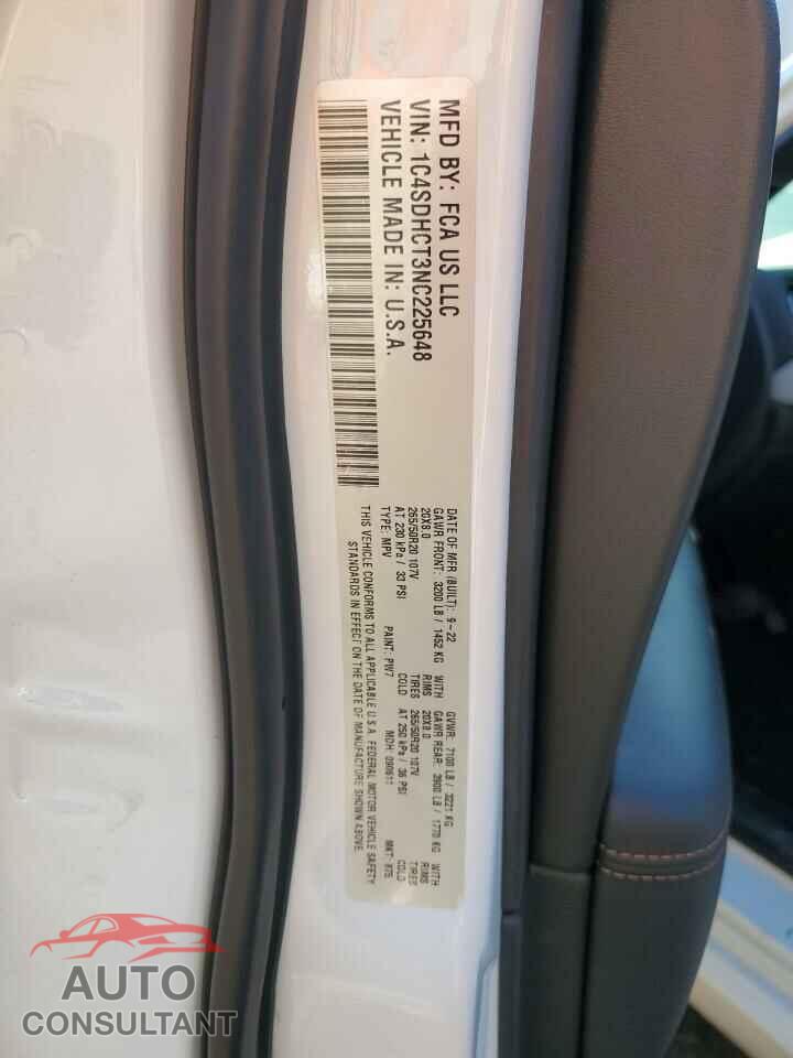 DODGE DURANGO 2022 - 1C4SDHCT3NC225648