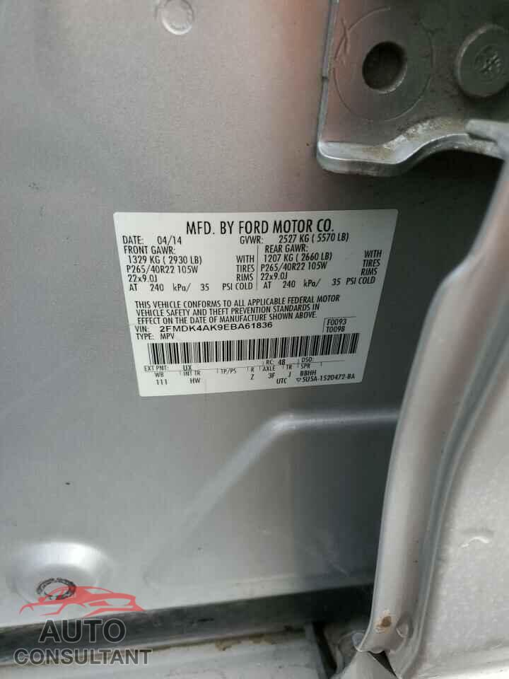 FORD EDGE 2014 - 2FMDK4AK9EBA61836