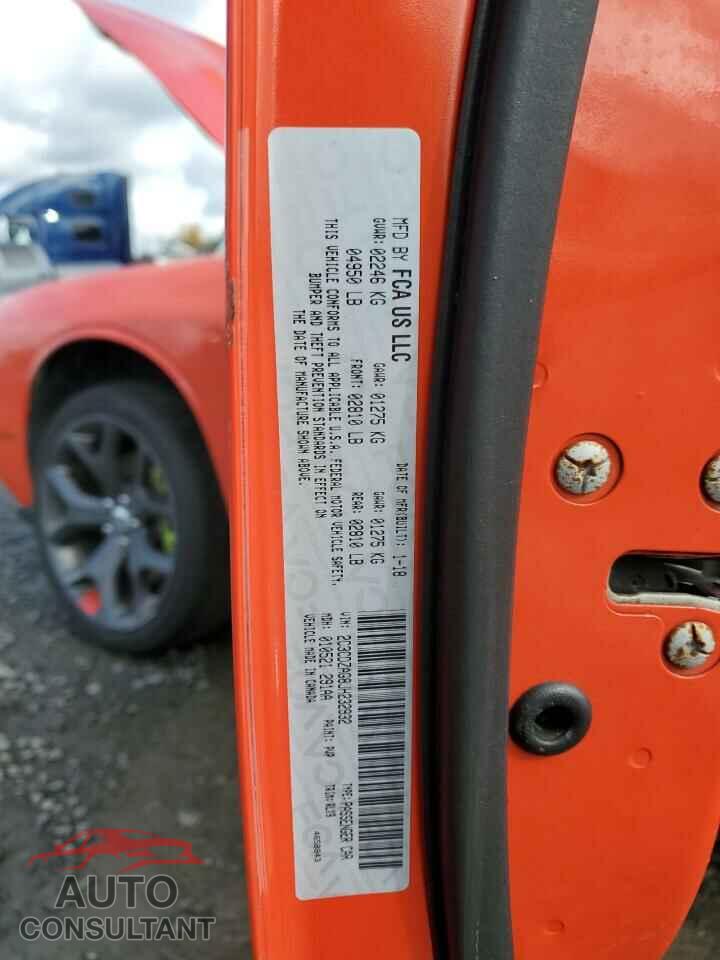 DODGE CHALLENGER 2018 - 2C3CDZAG8JH232932