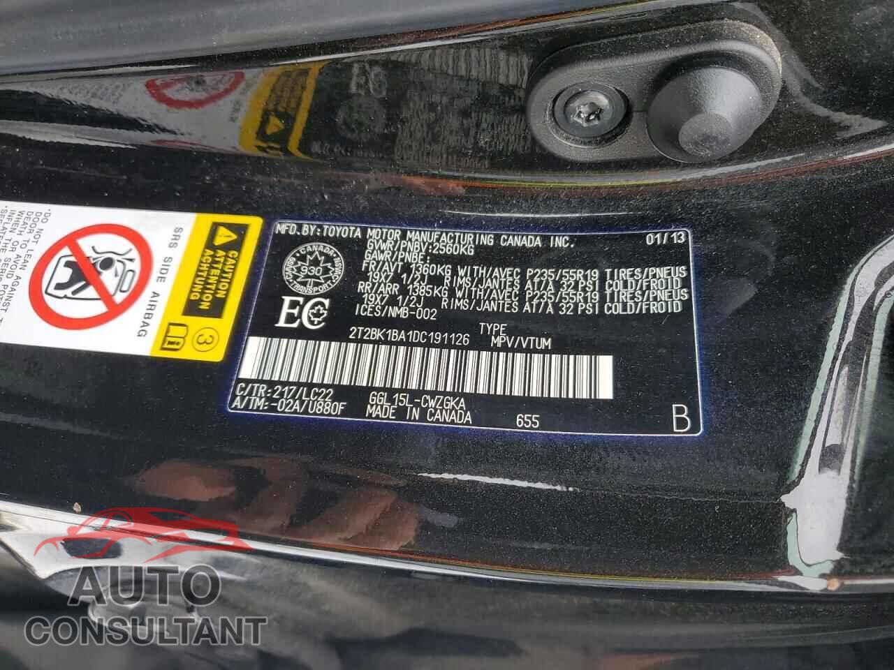 LEXUS RX350 2013 - 2T2BK1BA1DC191126