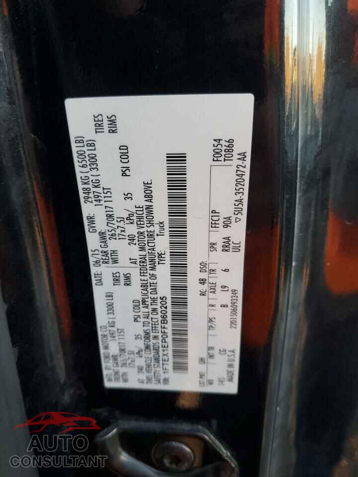 FORD F-150 2015 - 1FTEX1EP0FFB60205