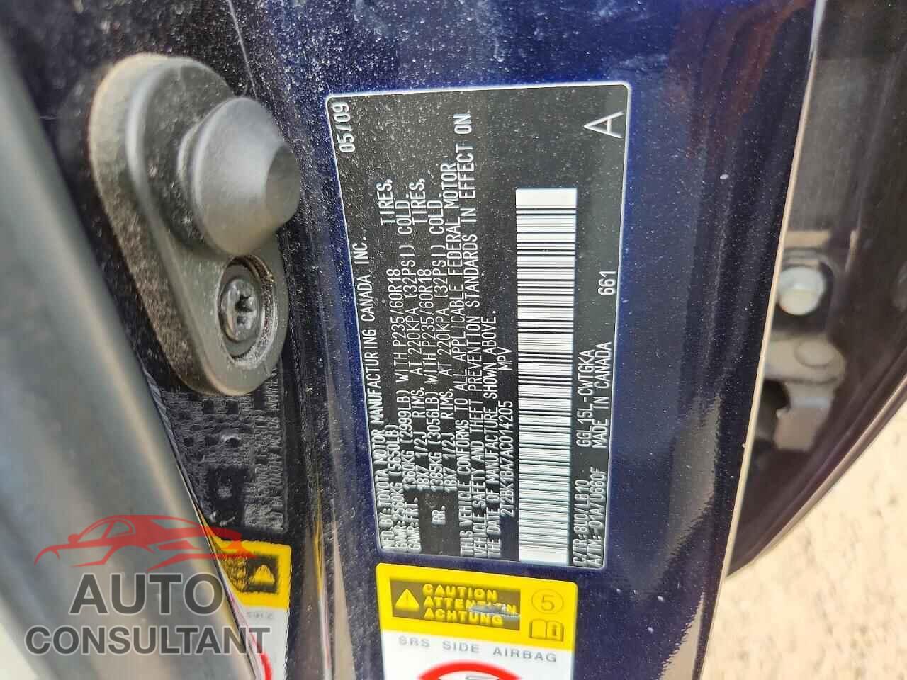 LEXUS RX350 2010 - 2T2BK1BA7AC014205