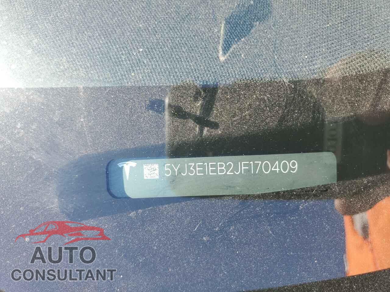 TESLA MODEL 3 2018 - 5YJ3E1EB2JF170409