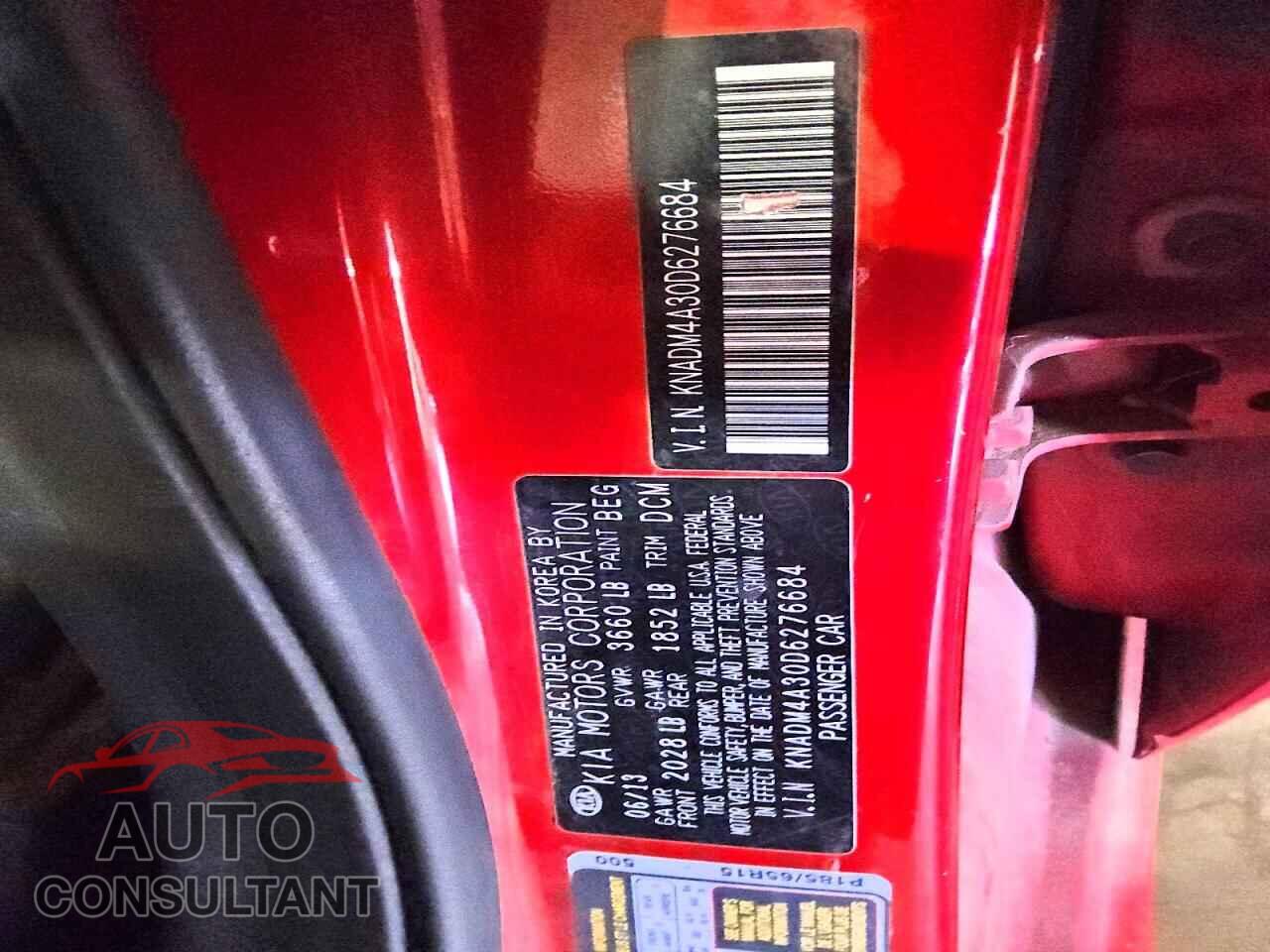 KIA RIO 2013 - KNADM4A30D6276684