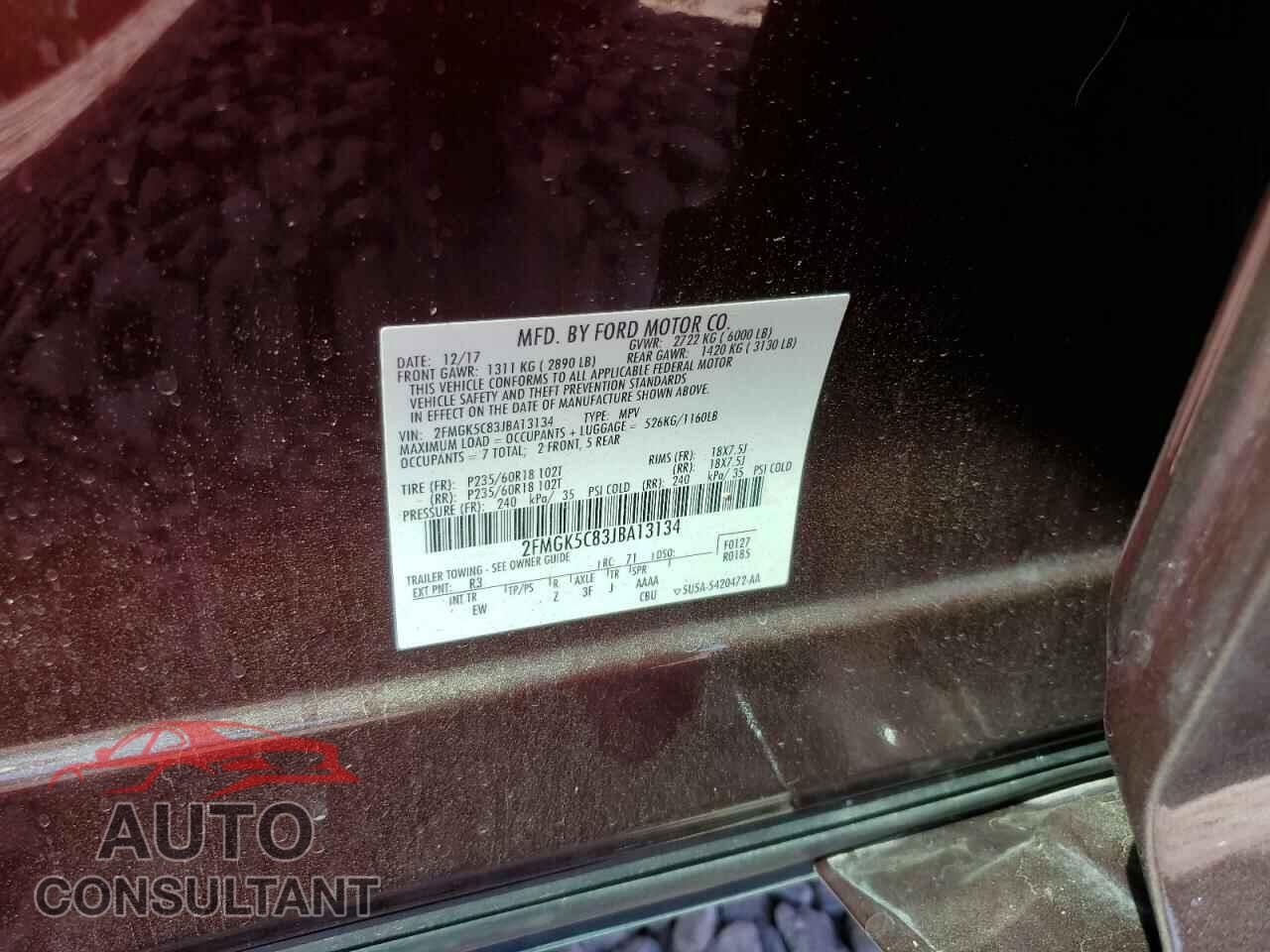 FORD FLEX 2018 - 2FMGK5C83JBA13134