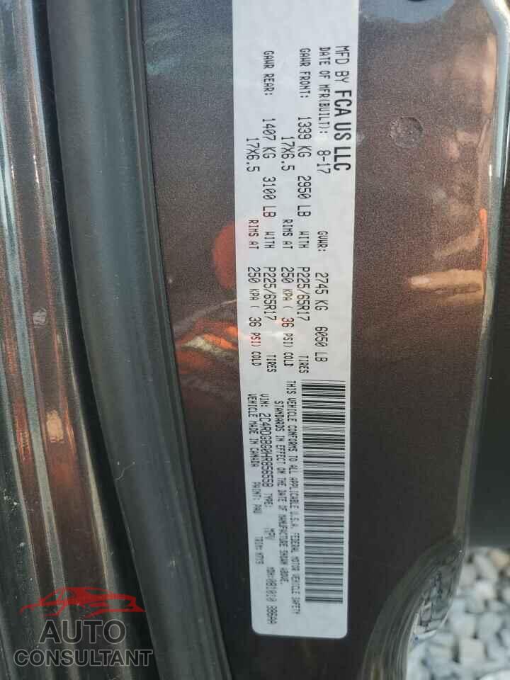 DODGE CARAVAN 2017 - 2C4RDGBG0HR856558