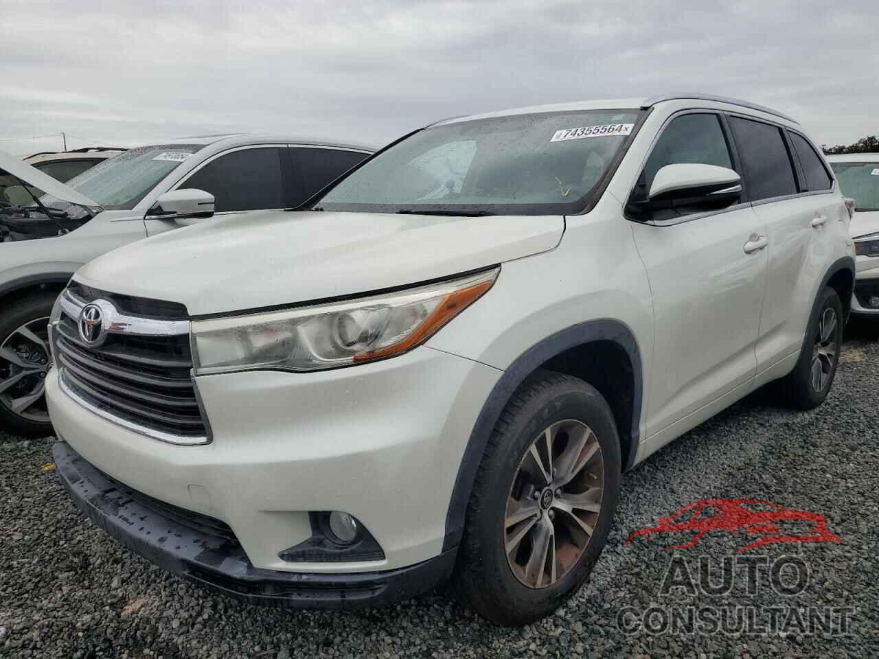 TOYOTA HIGHLANDER 2016 - 5TDKKRFH0GS181466