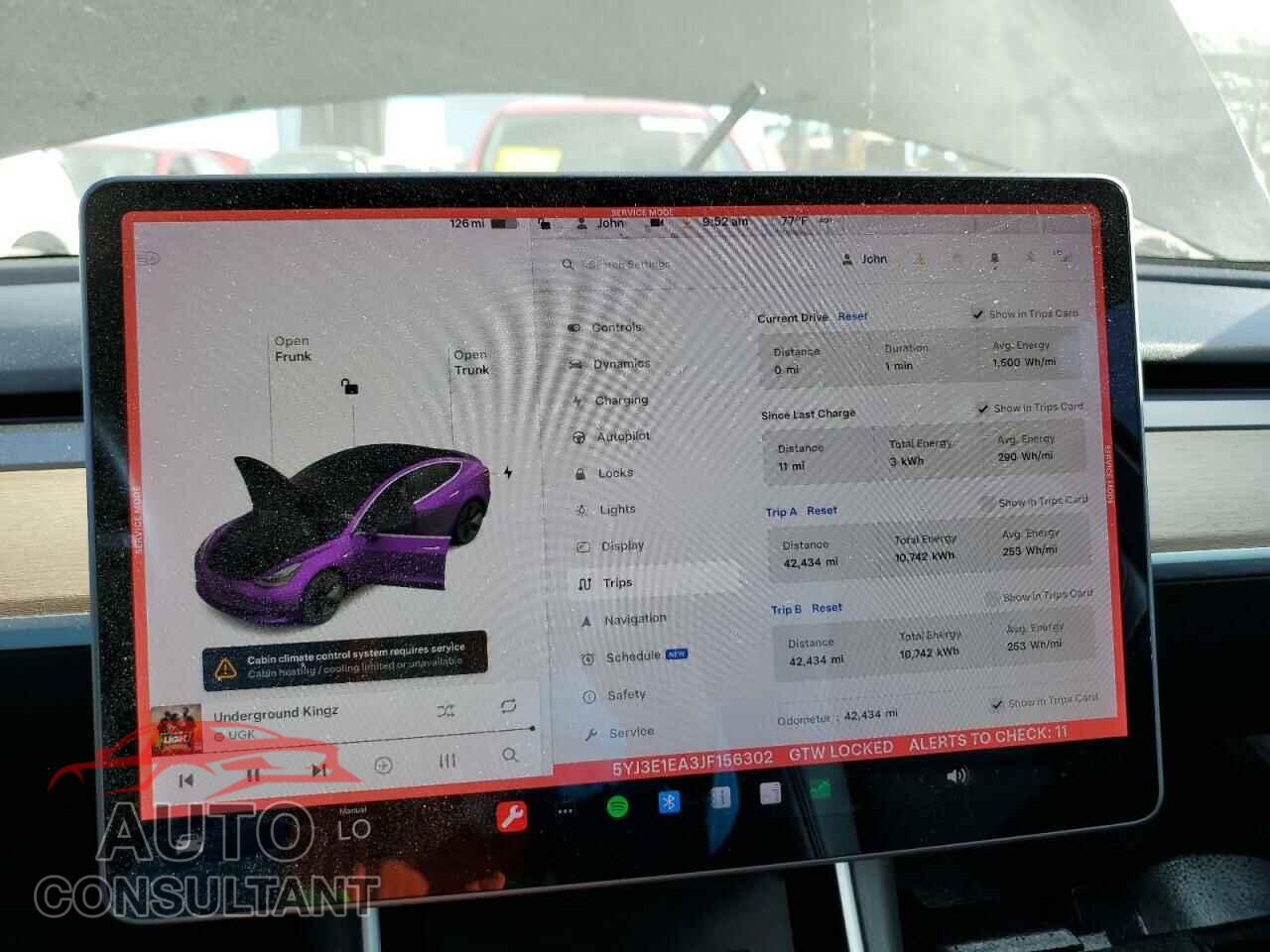 TESLA MODEL 3 2018 - 5YJ3E1EA3JF156302