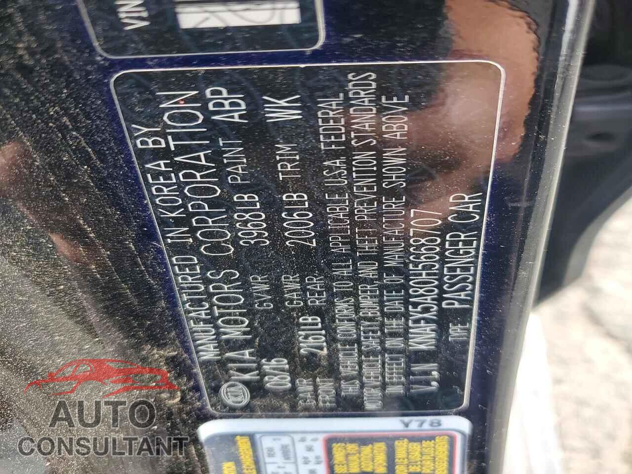 KIA FORTE 2017 - KNAFX5A80H5668707