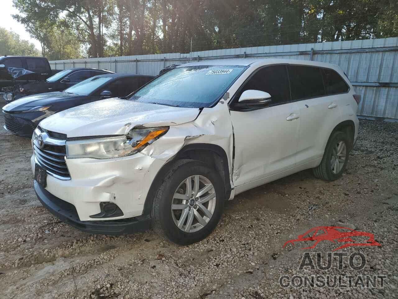 TOYOTA HIGHLANDER 2016 - 5TDZARFHXGS017563