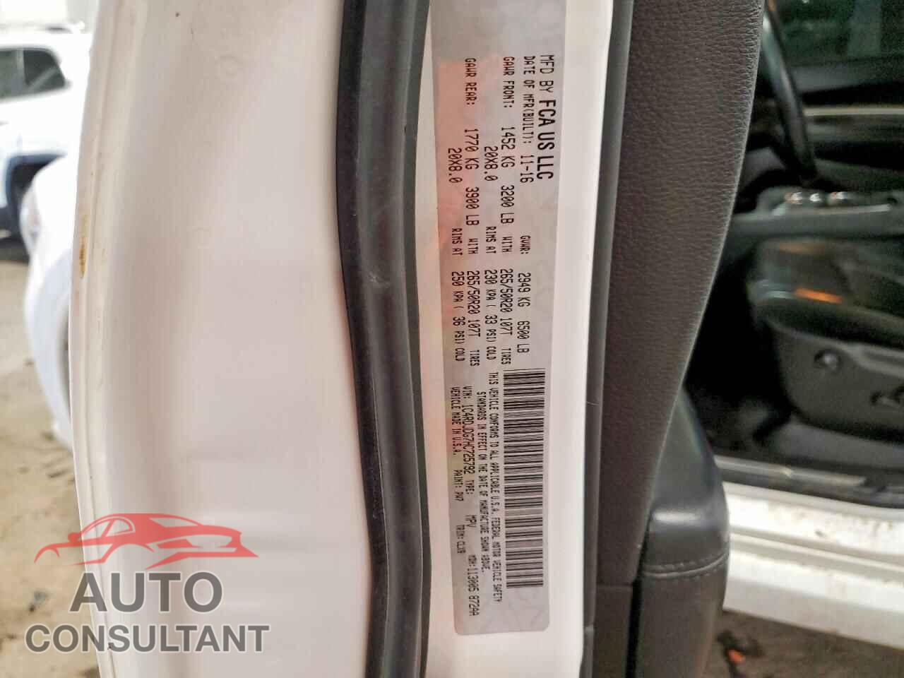 DODGE DURANGO 2017 - 1C4RDJDG7HC725792