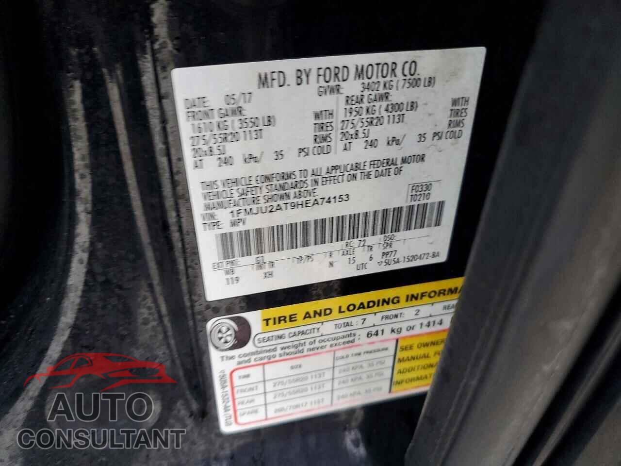FORD EXPEDITION 2017 - 1FMJU2AT9HEA74153