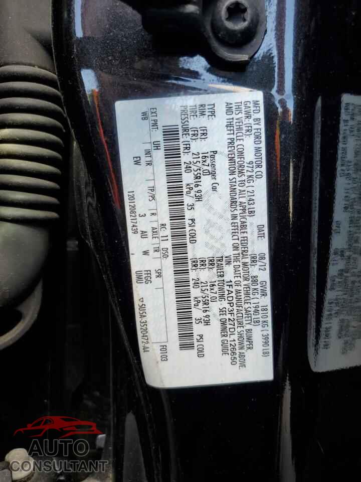 FORD FOCUS 2013 - 1FADP3F27DL126650