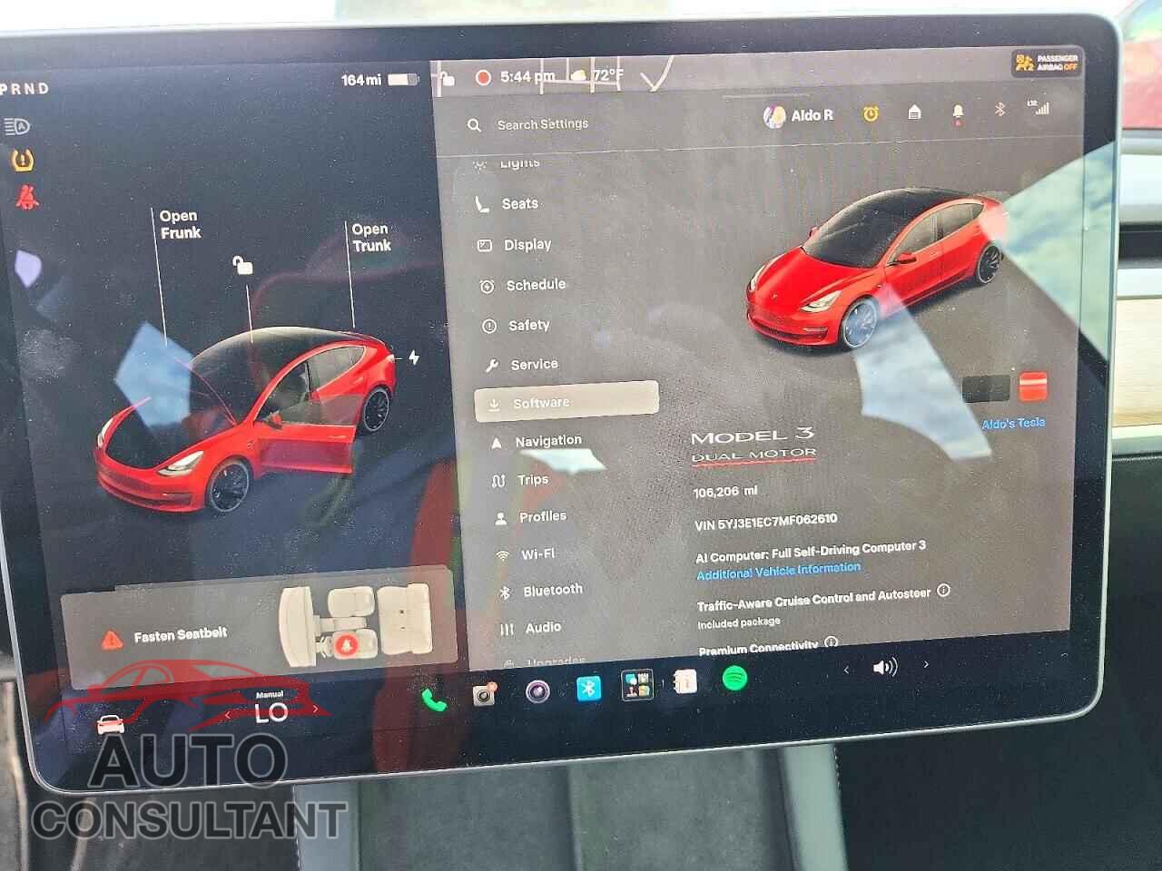 TESLA MODEL 3 2021 - 5YJ3E1EC7MF062610
