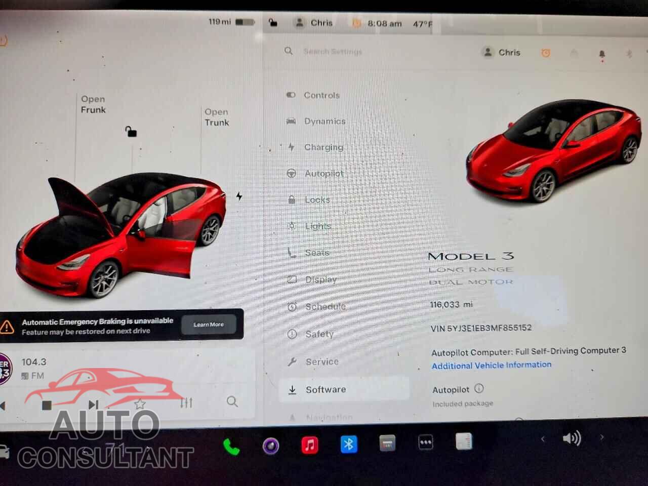TESLA MODEL 3 2021 - 5YJ3E1EB3MF855152