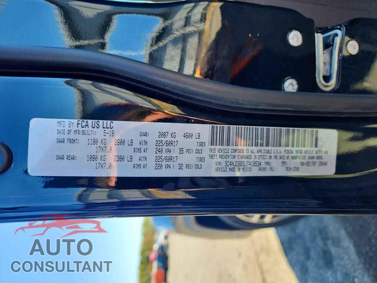 JEEP COMPASS 2018 - 3C4NJDBB3JT418534