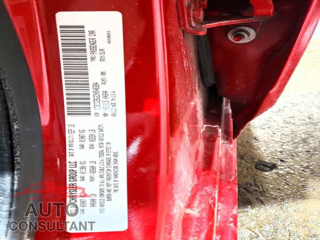 DODGE AVENGER 2013 - 1C3CDZBG2DN548384