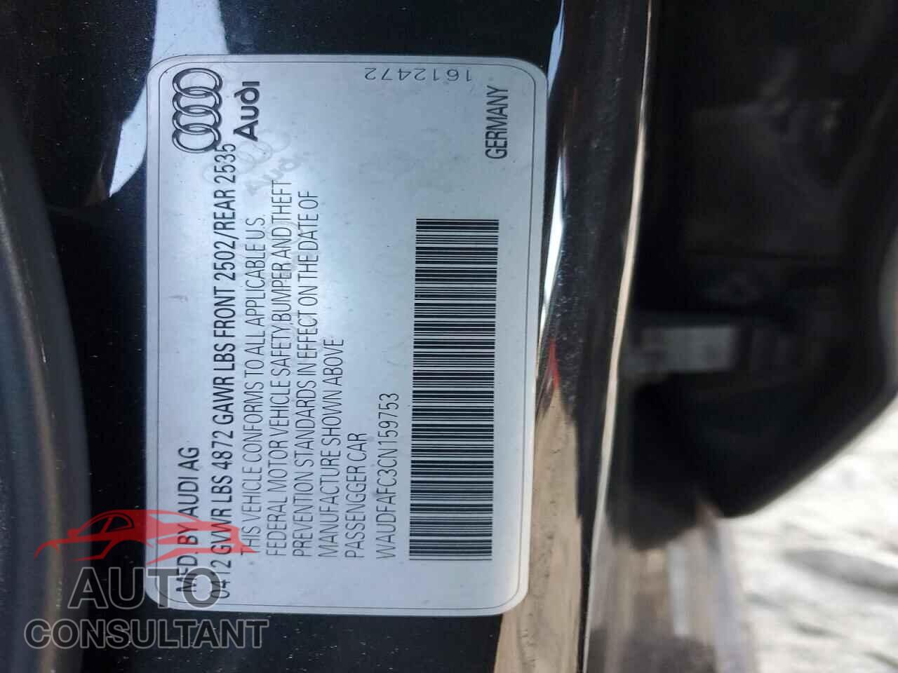 AUDI A6 2012 - WAUDFAFC3CN159753