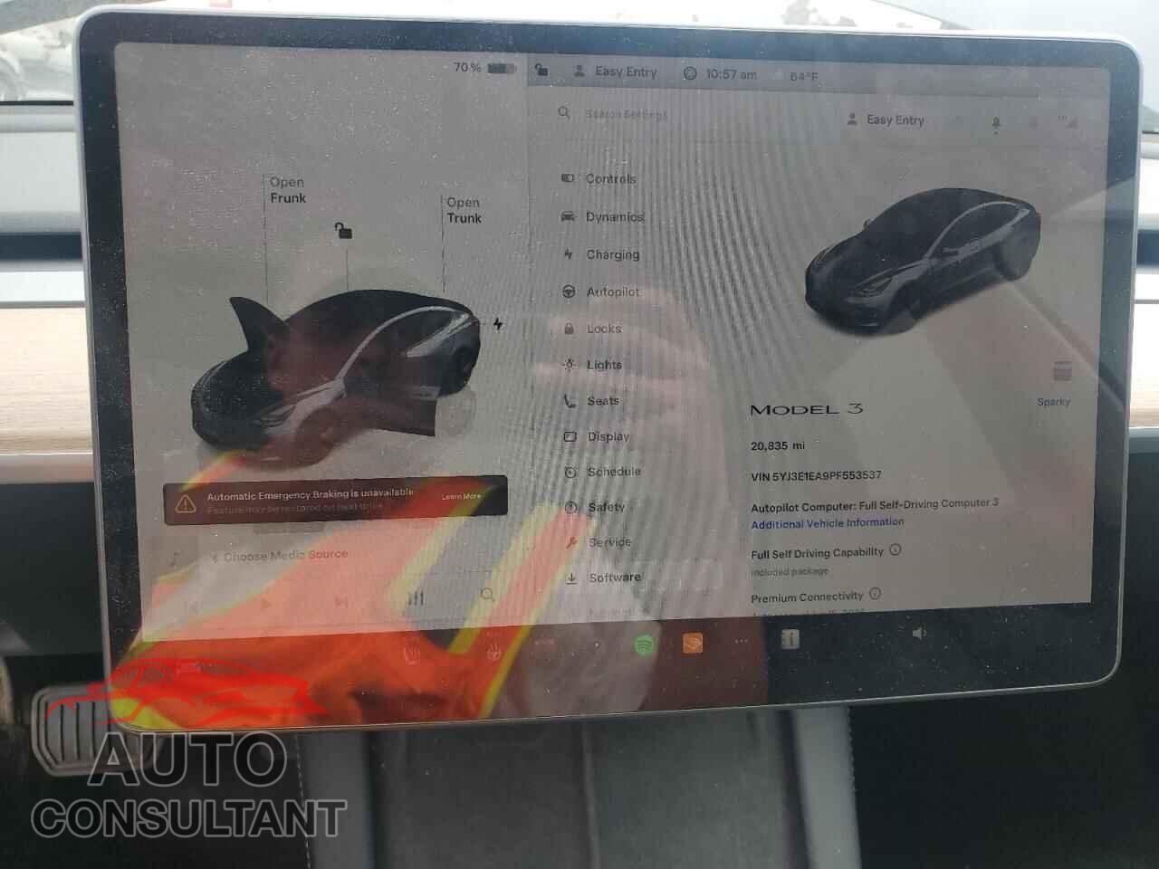 TESLA MODEL 3 2023 - 5YJ3E1EA9PF553537