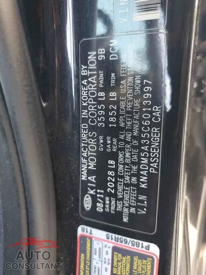 KIA RIO 2012 - KNADM5A35C6013997
