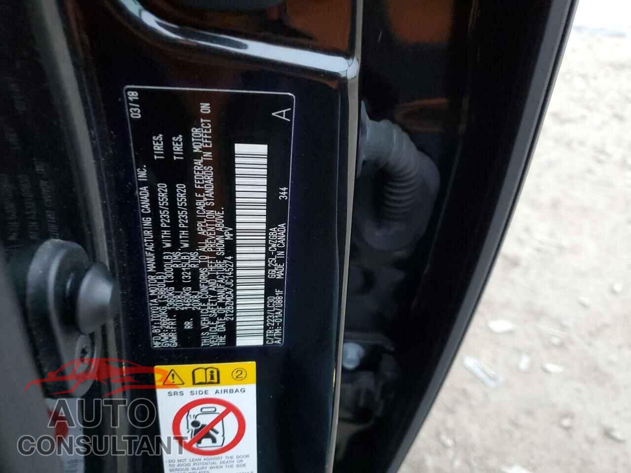 LEXUS RX350 2018 - 2T2BZMCA7JC145274