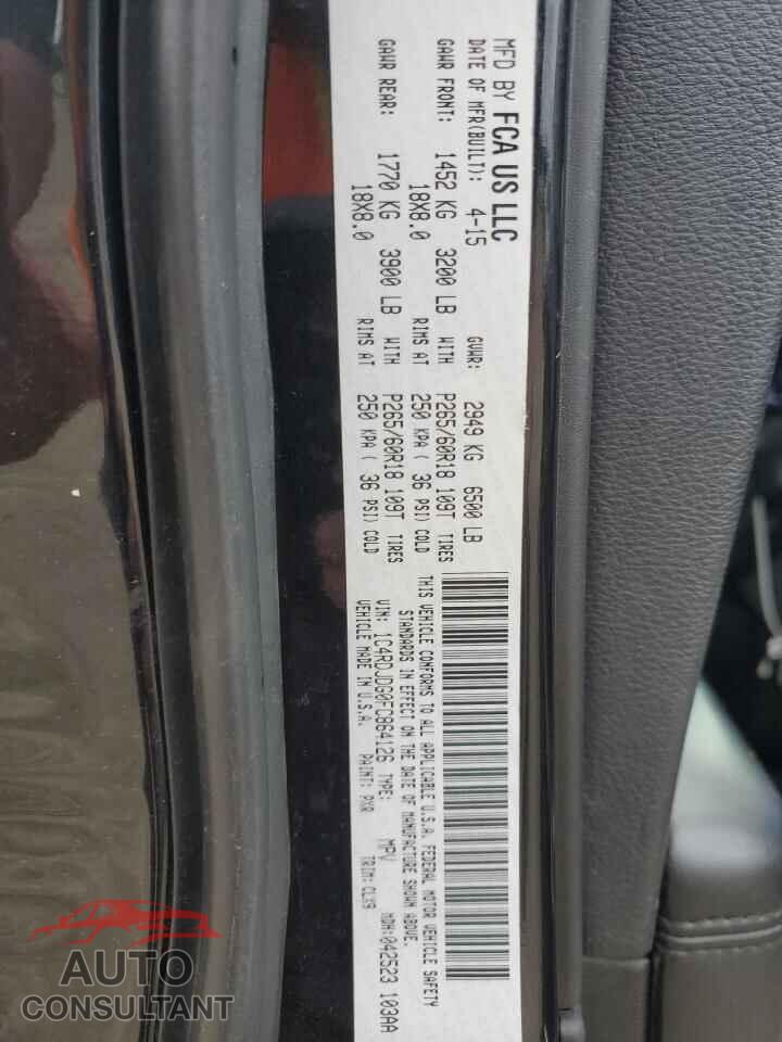 DODGE DURANGO 2015 - 1C4RDJDG0FC864126
