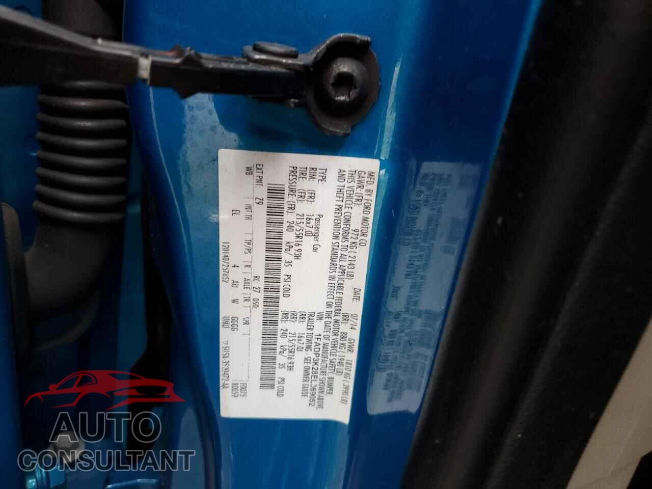 FORD FOCUS 2014 - 1FADP3K28EL369052