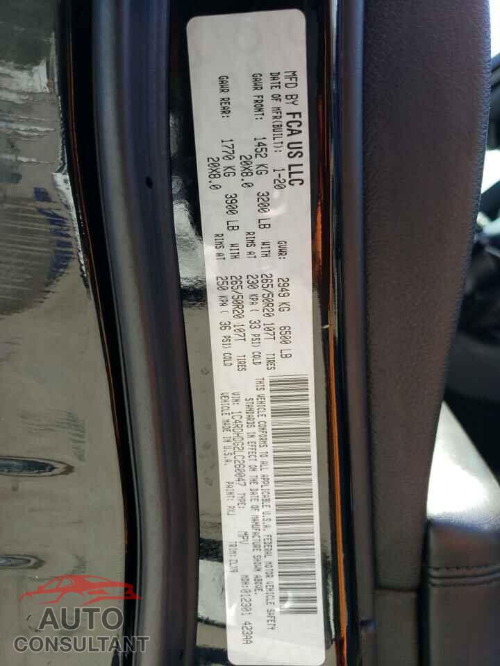 DODGE DURANGO 2020 - 1C4RDHDG2LC260047