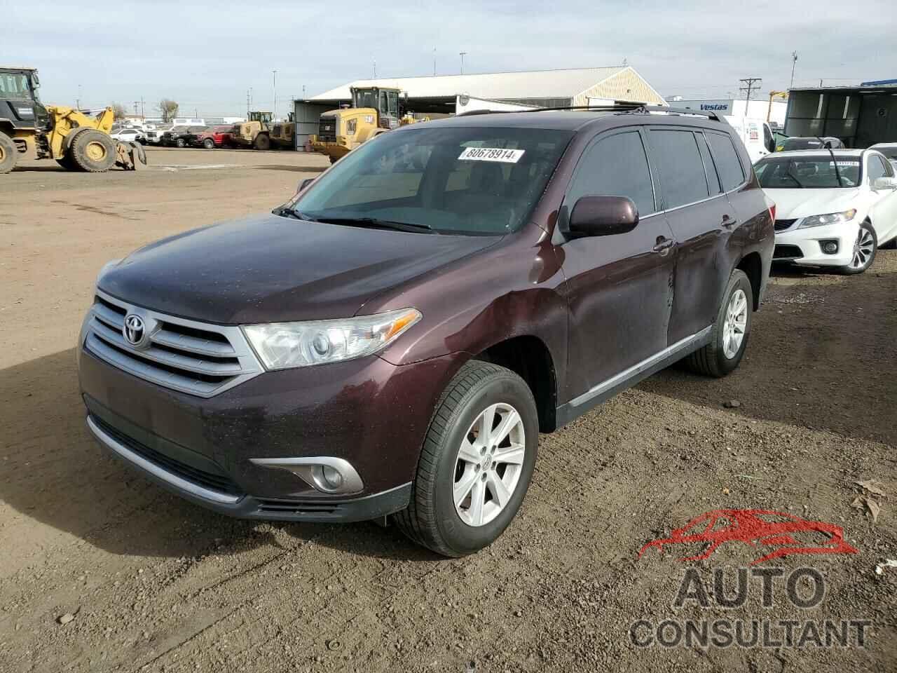 TOYOTA HIGHLANDER 2012 - 5TDBK3EH1CS168508