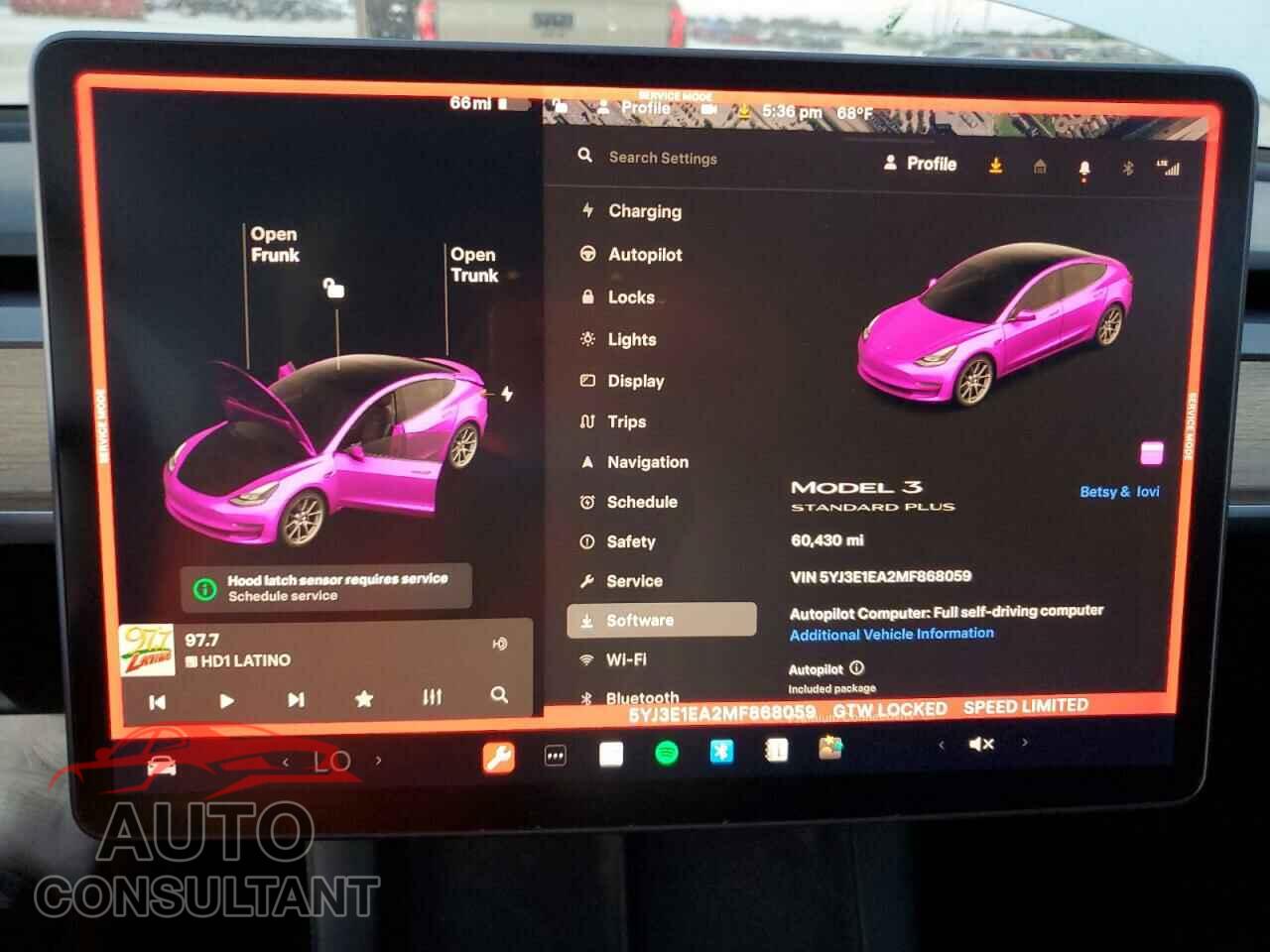 TESLA MODEL 3 2021 - 5YJ3E1EA2MF868059