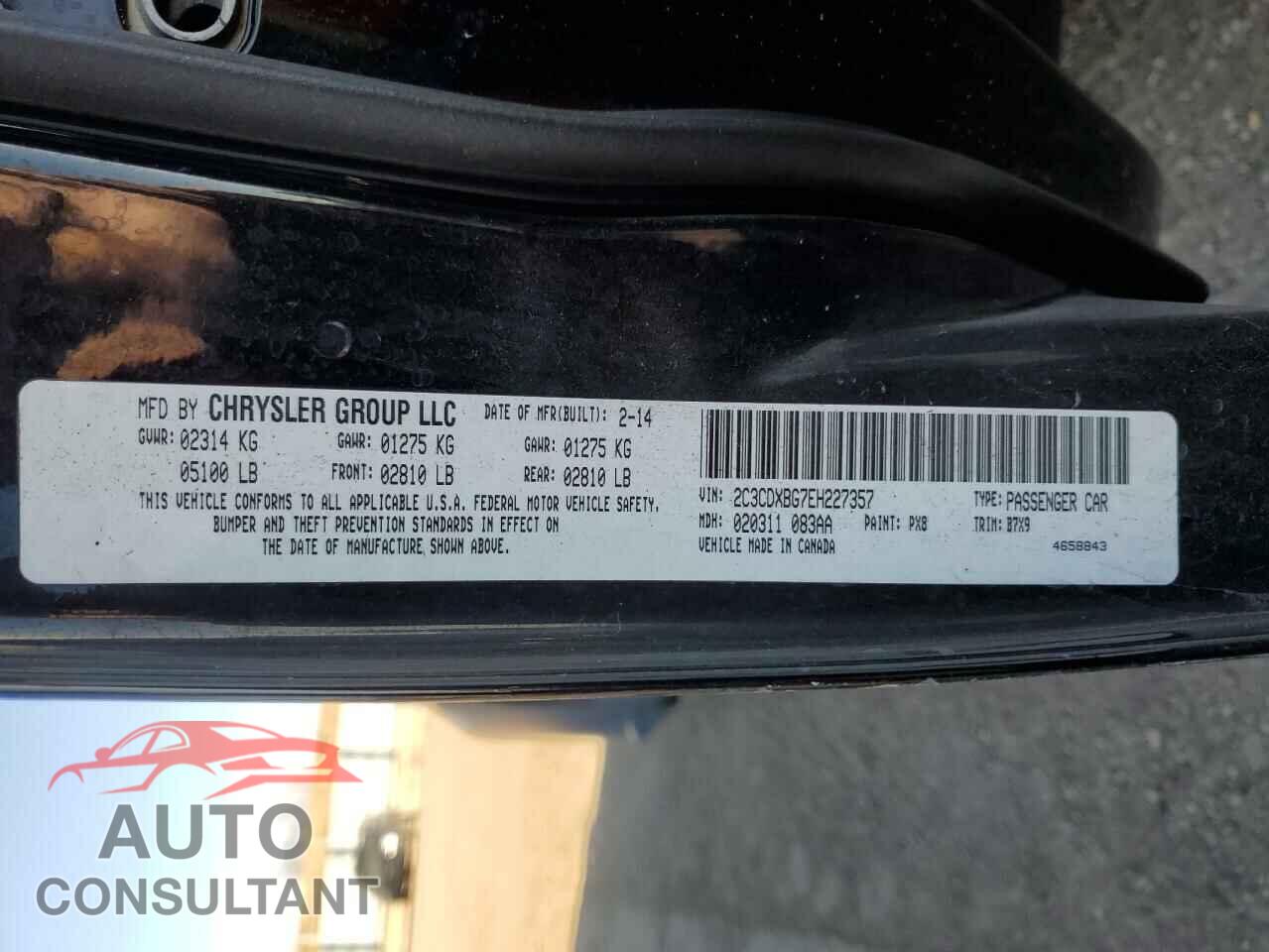 DODGE CHARGER 2014 - 2C3CDXBG7EH227357