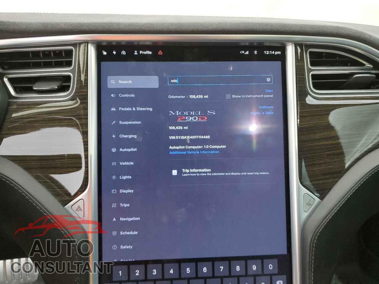 TESLA MODEL S 2015 - 5YJSA1E40FF114498