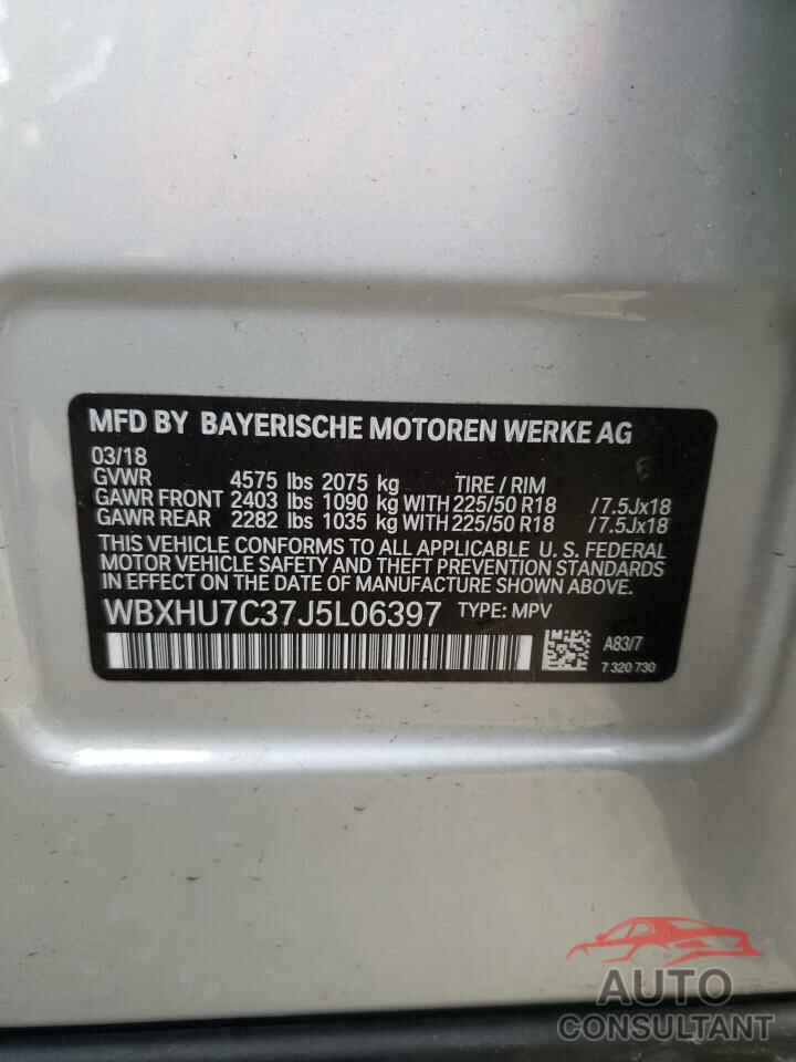 BMW X1 2018 - WBXHU7C37J5L06397