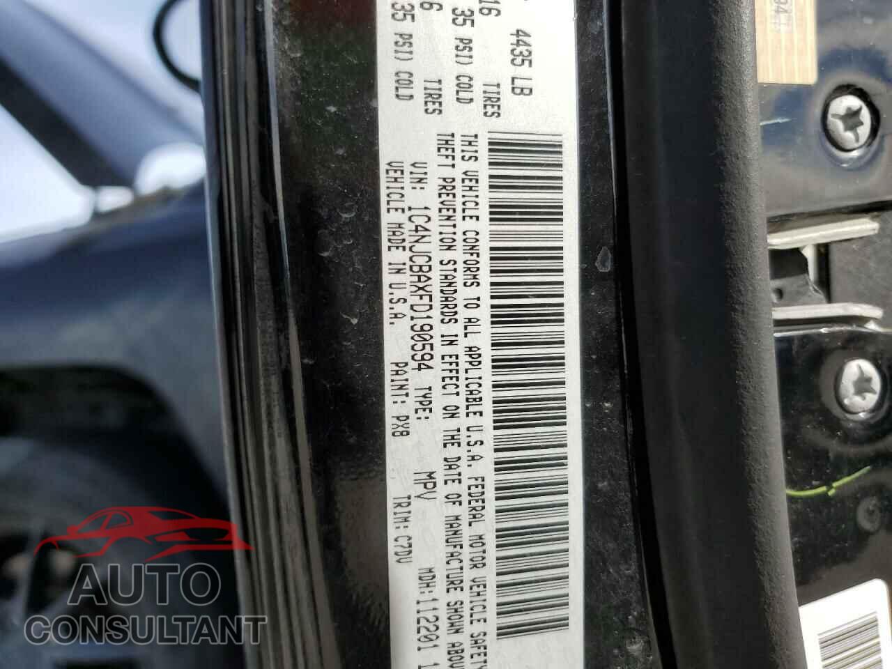 JEEP COMPASS 2015 - 1C4NJCBAXFD190594