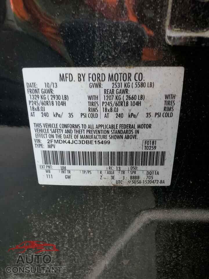 FORD EDGE 2013 - 2FMDK4JC3DBE15499