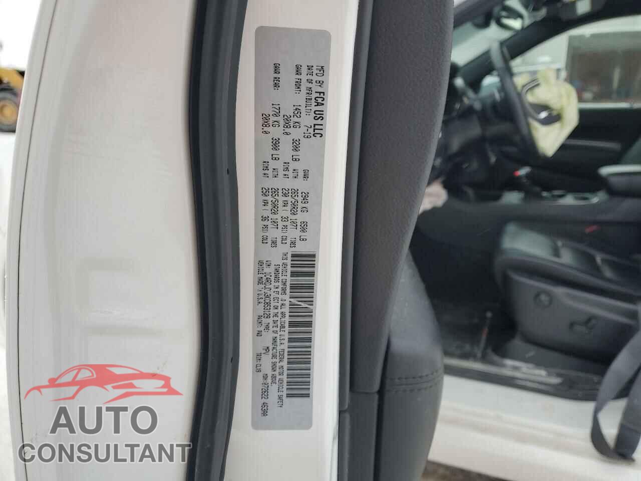 DODGE DURANGO 2019 - 1C4RDJDG3KC853129