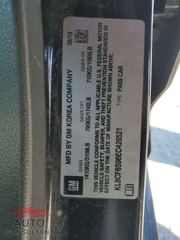 CHEVROLET SPARK 2014 - KL8CF6S96EC428521