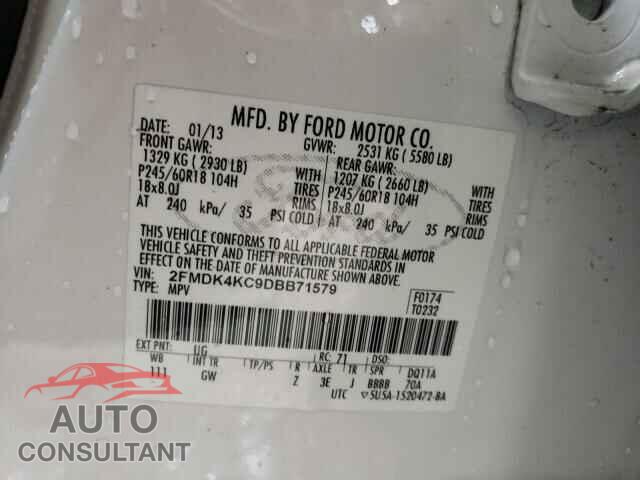 FORD EDGE 2013 - 2FMDK4KC9DBB71579