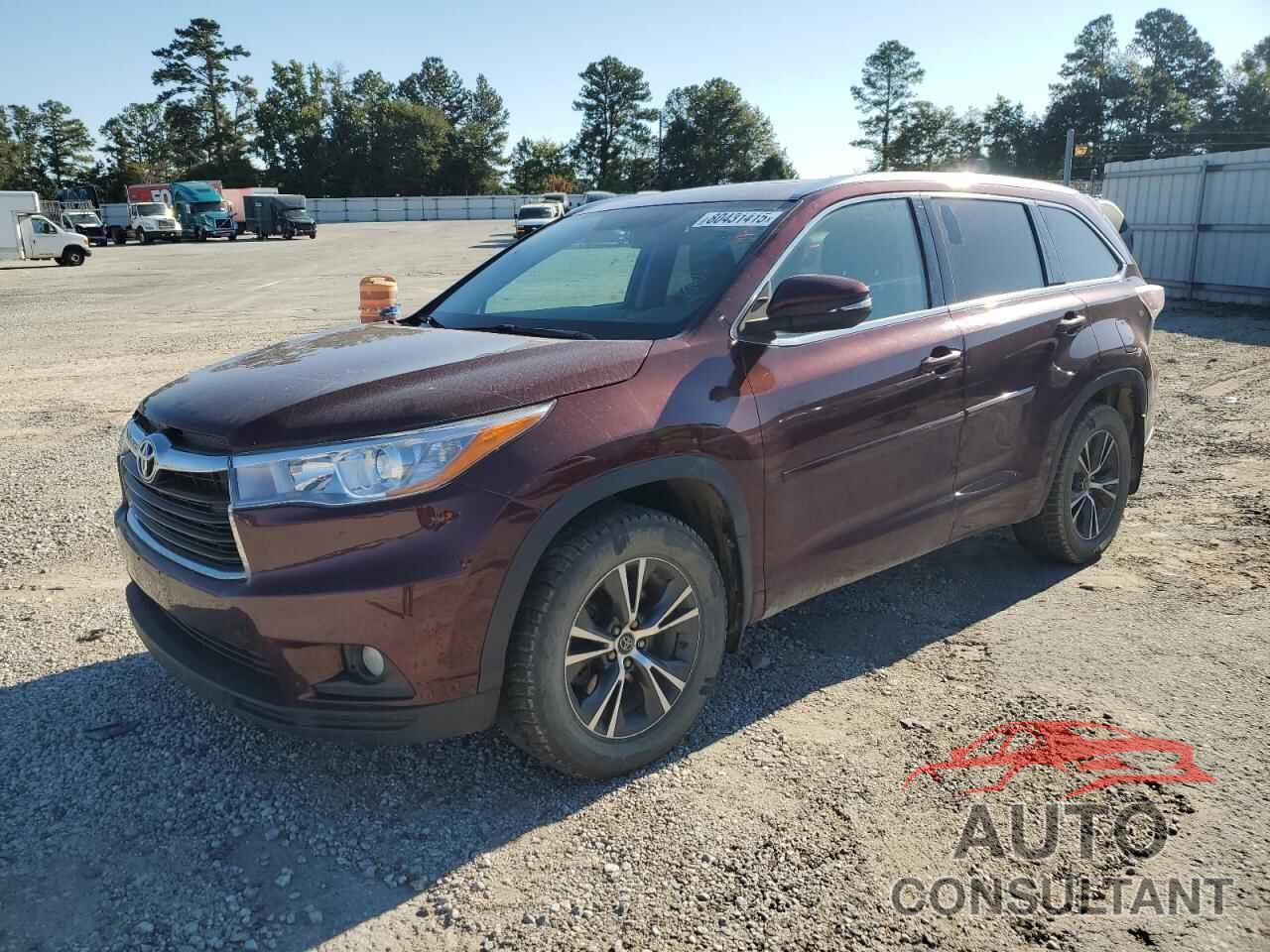 TOYOTA HIGHLANDER 2016 - 5TDJKRFH7GS322030