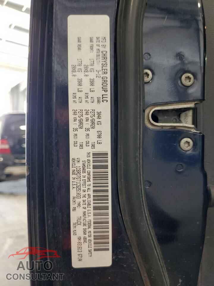 DODGE RAM 1500 2012 - 1C6RD7GT1CS251033