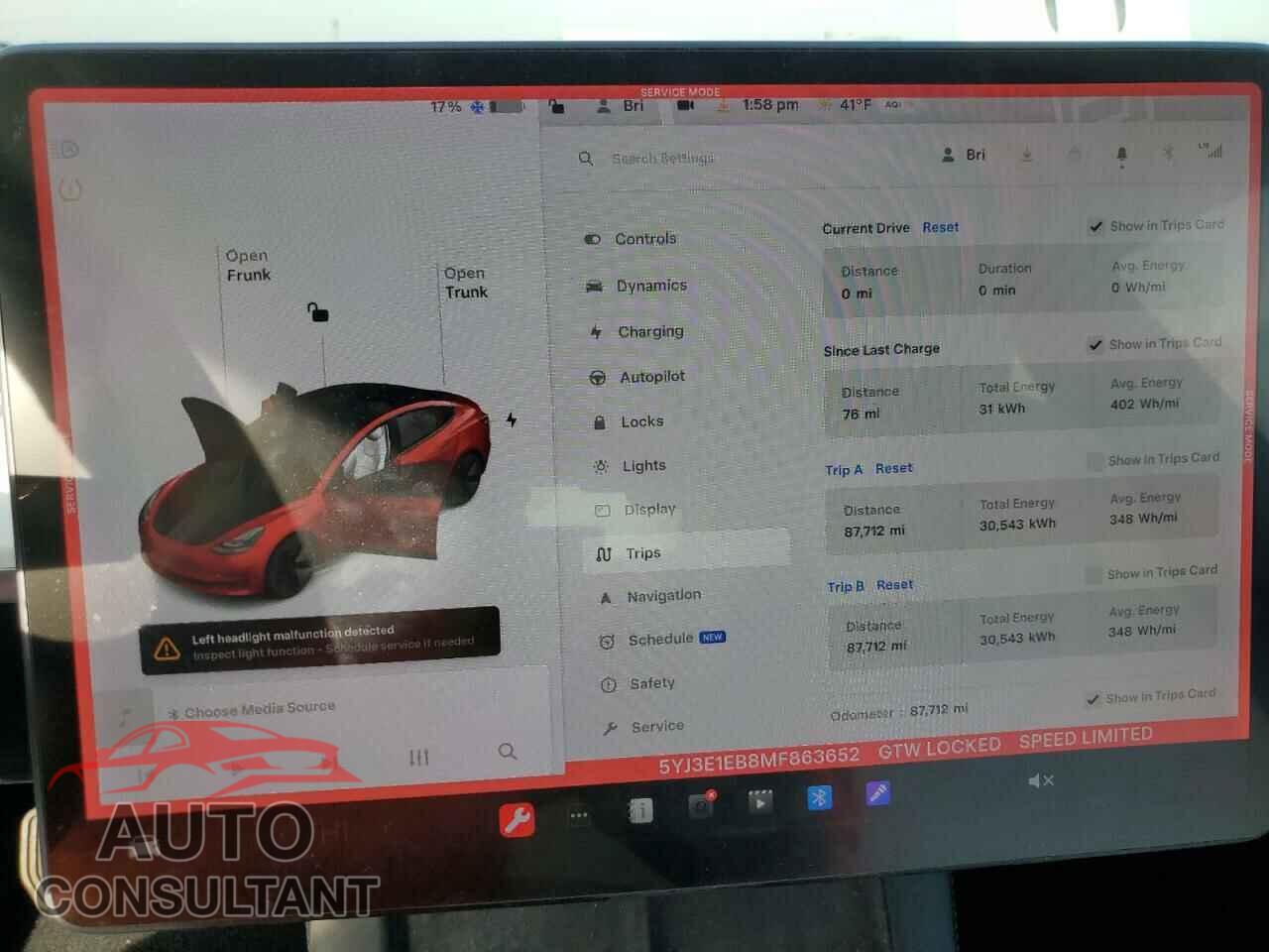 TESLA MODEL 3 2021 - 5YJ3E1EB8MF863652