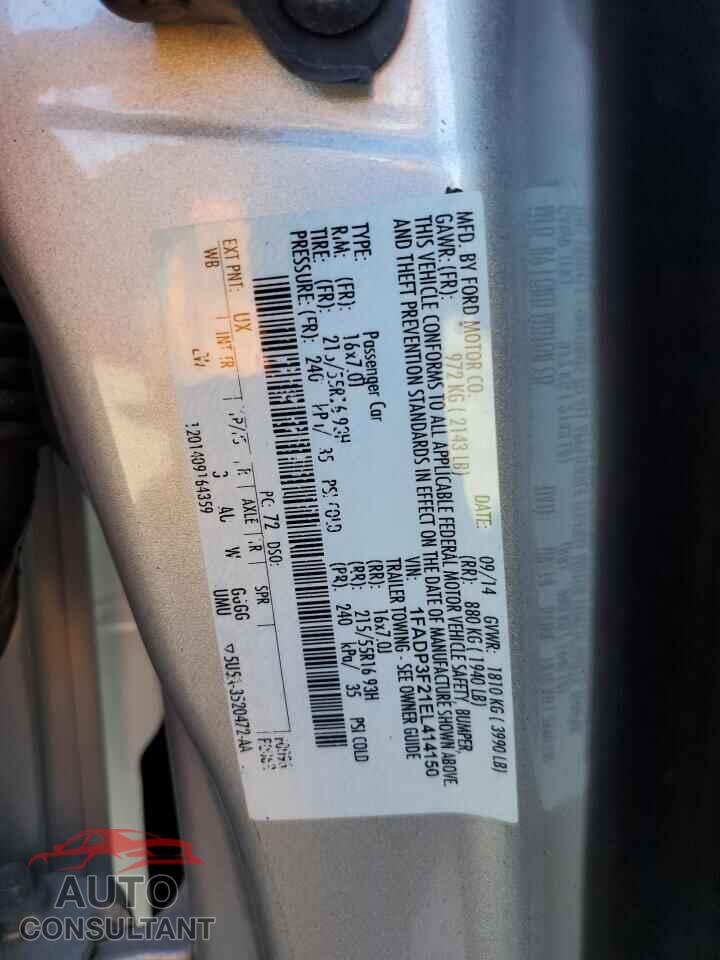 FORD FOCUS 2014 - 1FADP3F21EL414150