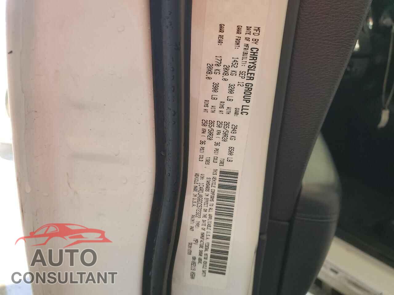 DODGE DURANGO 2013 - 1C4RDJAG6DC572322