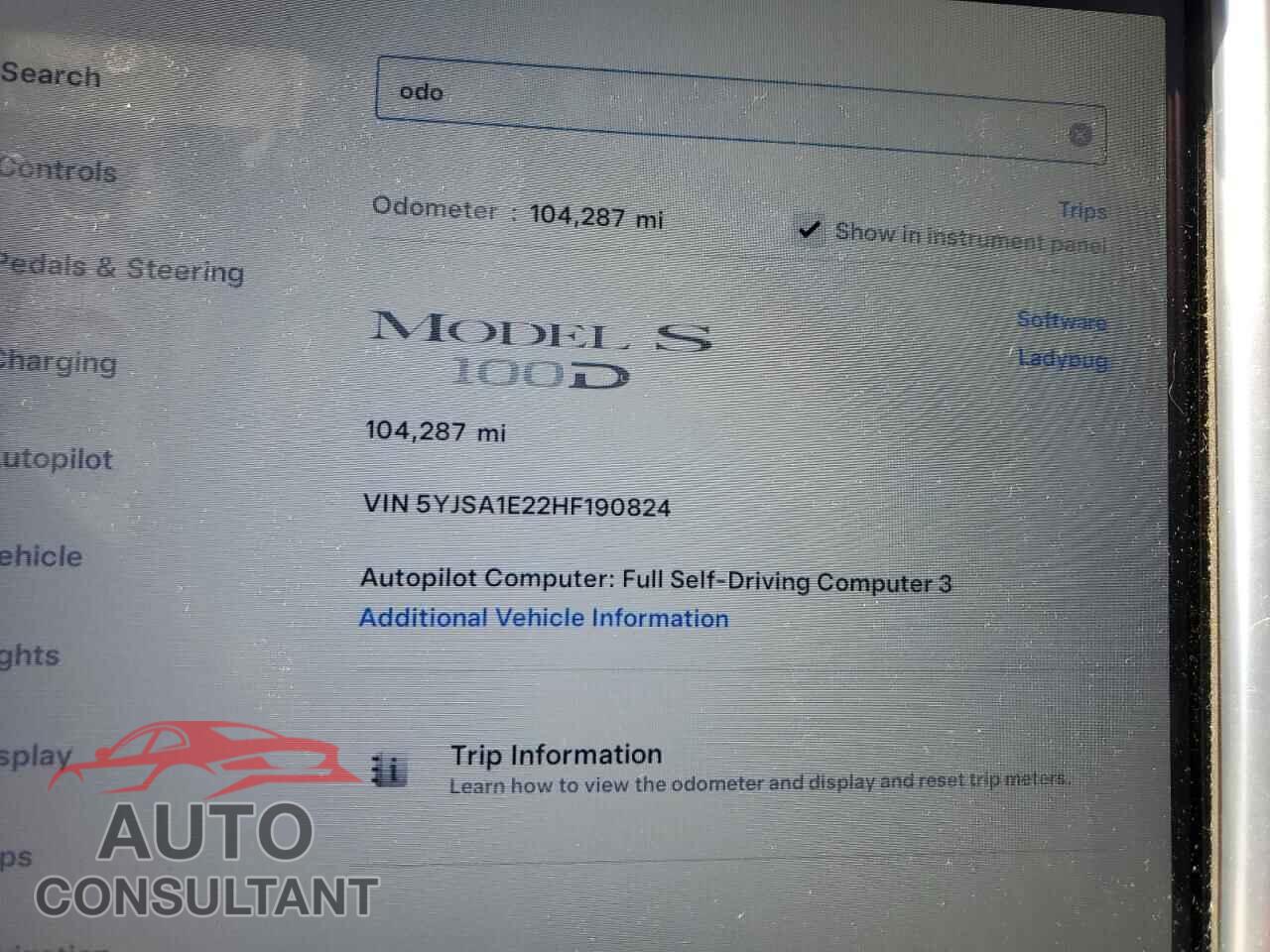 TESLA MODEL S 2017 - 5YJSA1E22HF190824