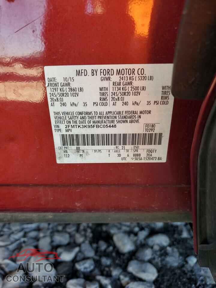 FORD EDGE 2015 - 2FMTK3K95FBC05448