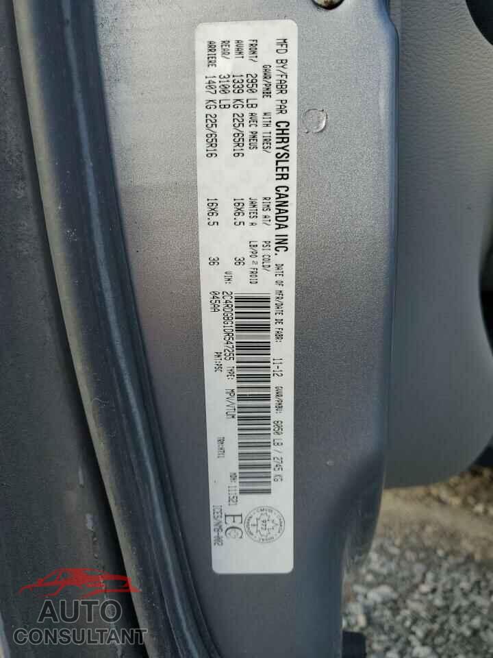 DODGE CARAVAN 2013 - 2C4RDGBG1DR547255