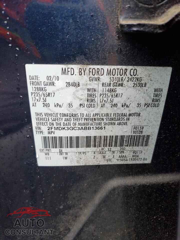 FORD EDGE 2010 - 2FMDK3GC3ABB13661