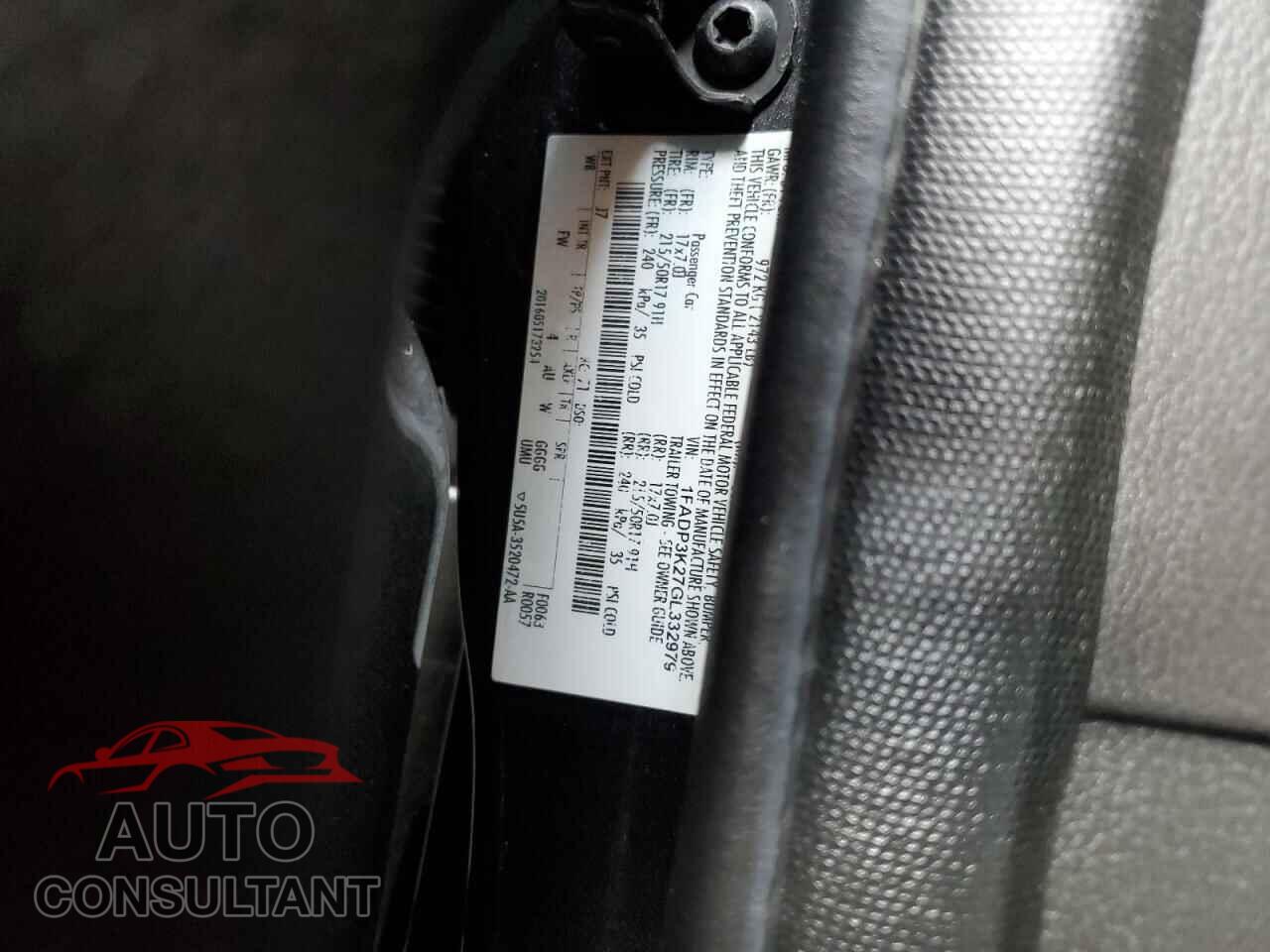 FORD FOCUS 2016 - 1FADP3K27GL332979