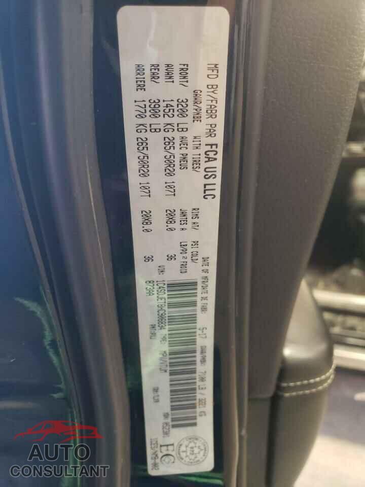 DODGE DURANGO 2017 - 1C4SDJET8HC906834